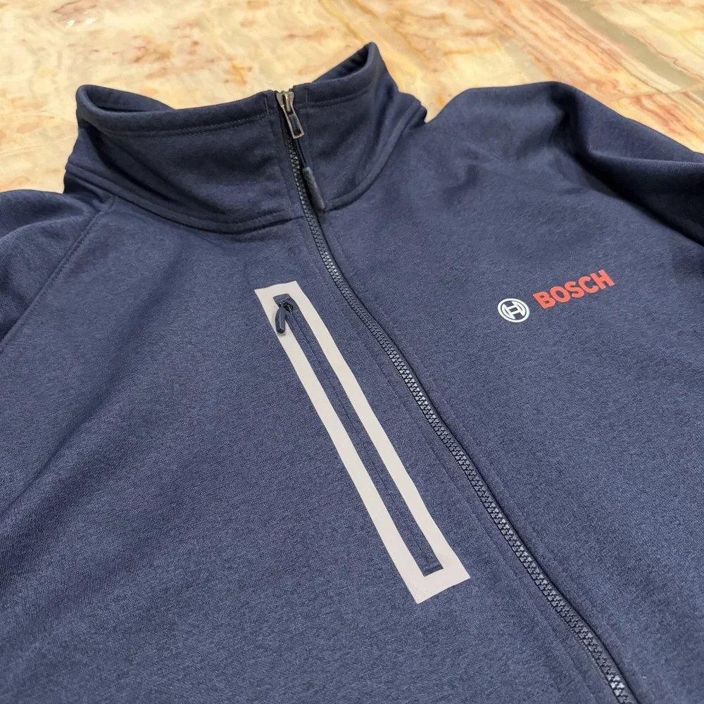 The North Face Apex Soft Shell Jacket Bosch Logo Navy Full Zip Men's LT